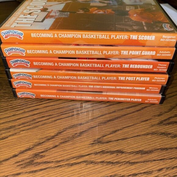 6 DVD Set: Becoming a Champion Basketball Player Perimeter Scorer Post Rebounder - Picture 1 of 2